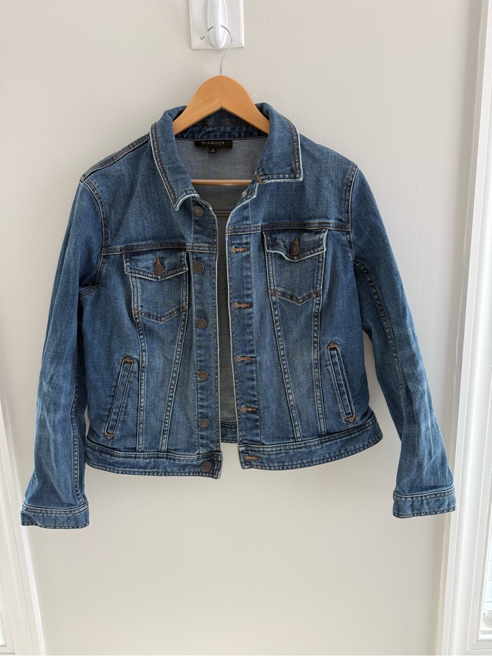 Talbots Medium Blue Denim Jacket - Classic Trucker Style